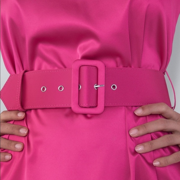 ZARA BNWT Satin Effect Mini Dress - Picture 5 of 8